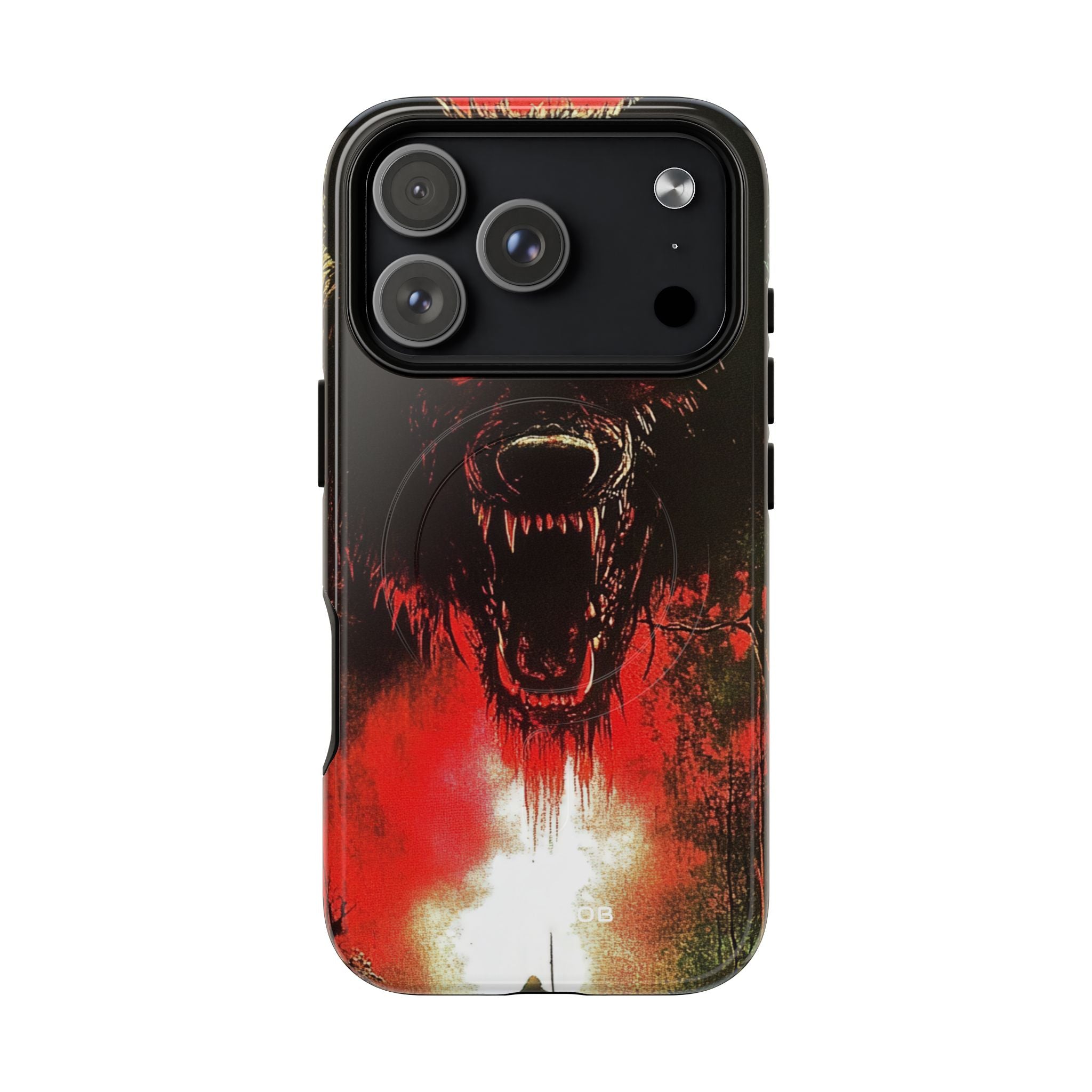 Crimson Wolf iPhone 17 Pro Case - Tough+