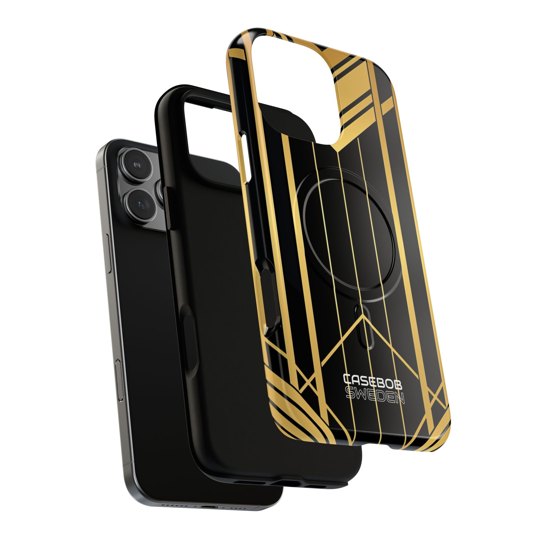 Golden Geometric Symphony iPhone 16 - Tough+