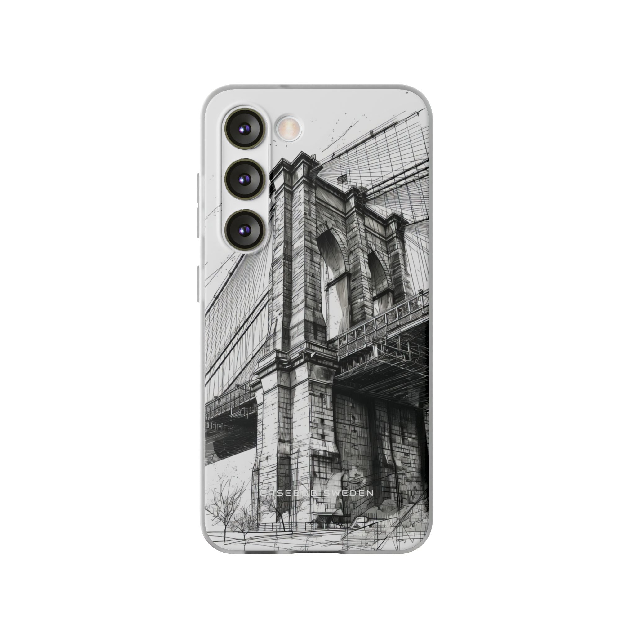 Suspension Bridge Line Art Illustration Samsung S23 - Flexi Phone Case