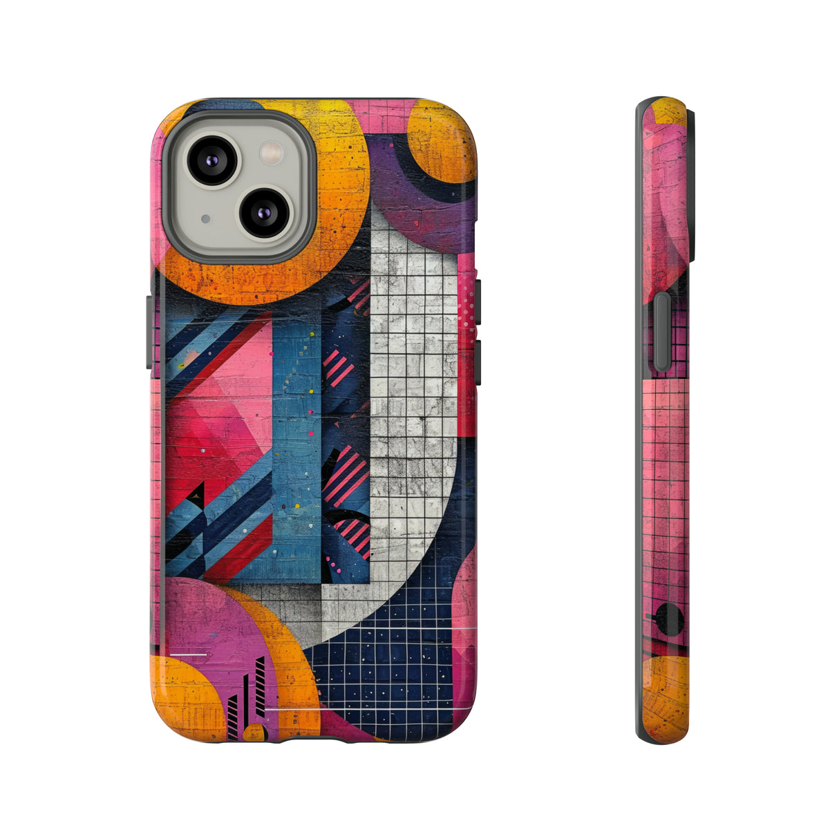 Lively Neon Geometry - Protective Phone Case