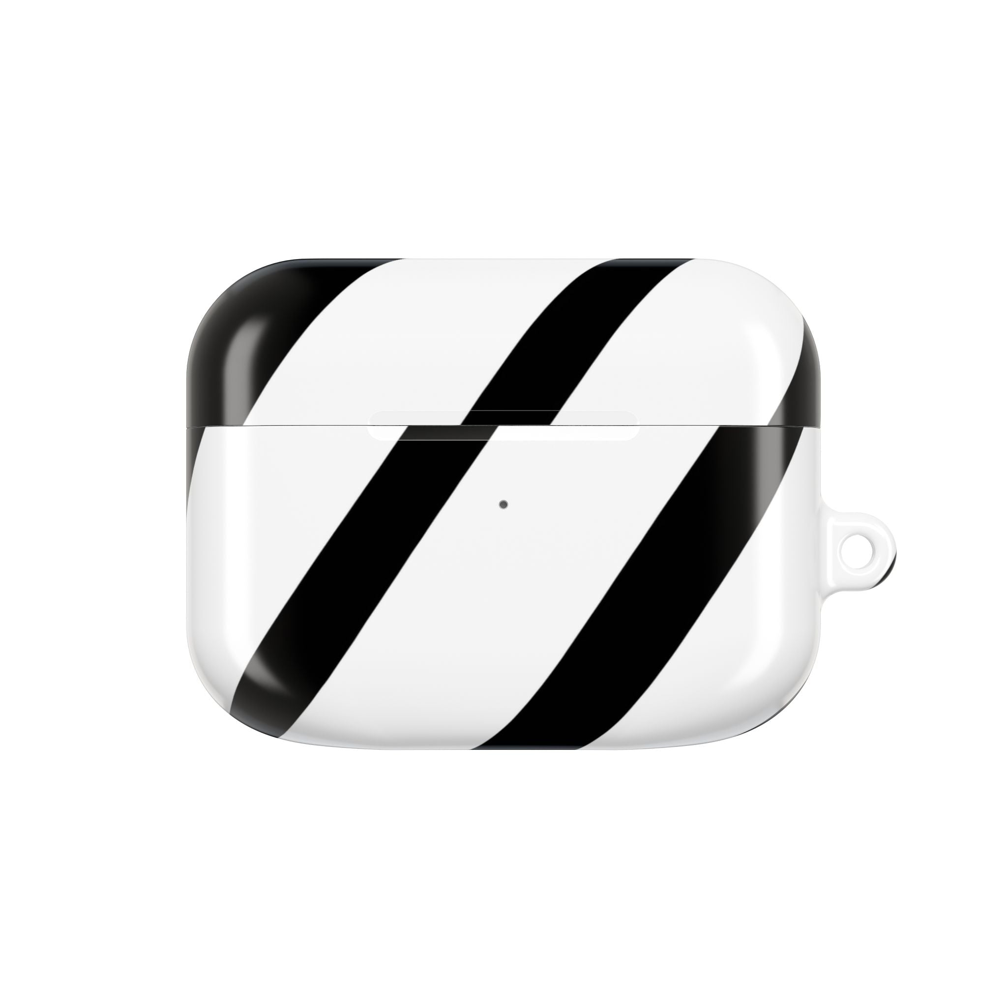 Diagonaaliraitoja Mustavalkoinen - AirPods Case