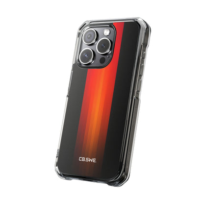 Vibrant Red to Black Gradient Minimalist Phone iPhone 15 - Impact Clear+