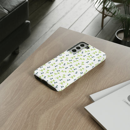 White Flower Pattern - Protective Phone Case