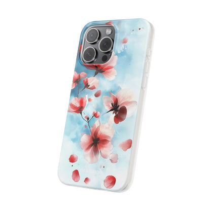 Pink Blossom Drift iPhone 15 Pro Max Case - Soft