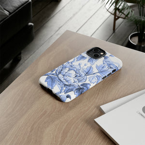 Watercolor Blue Floral - Protective Phone Case