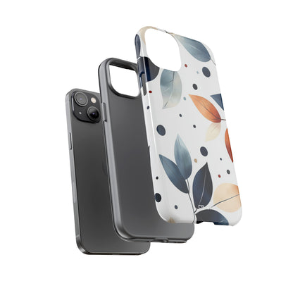 Leaves And Circles - iPhone Case