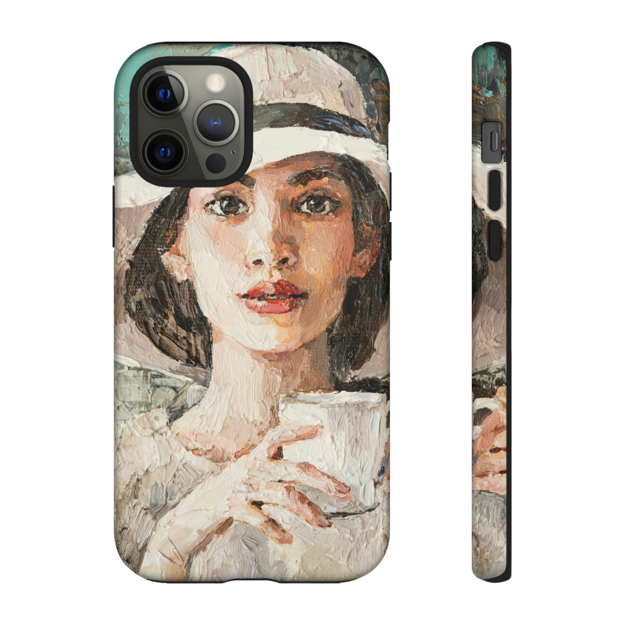 Oil Painting - Lady in a White Hat - Protective Phone Case