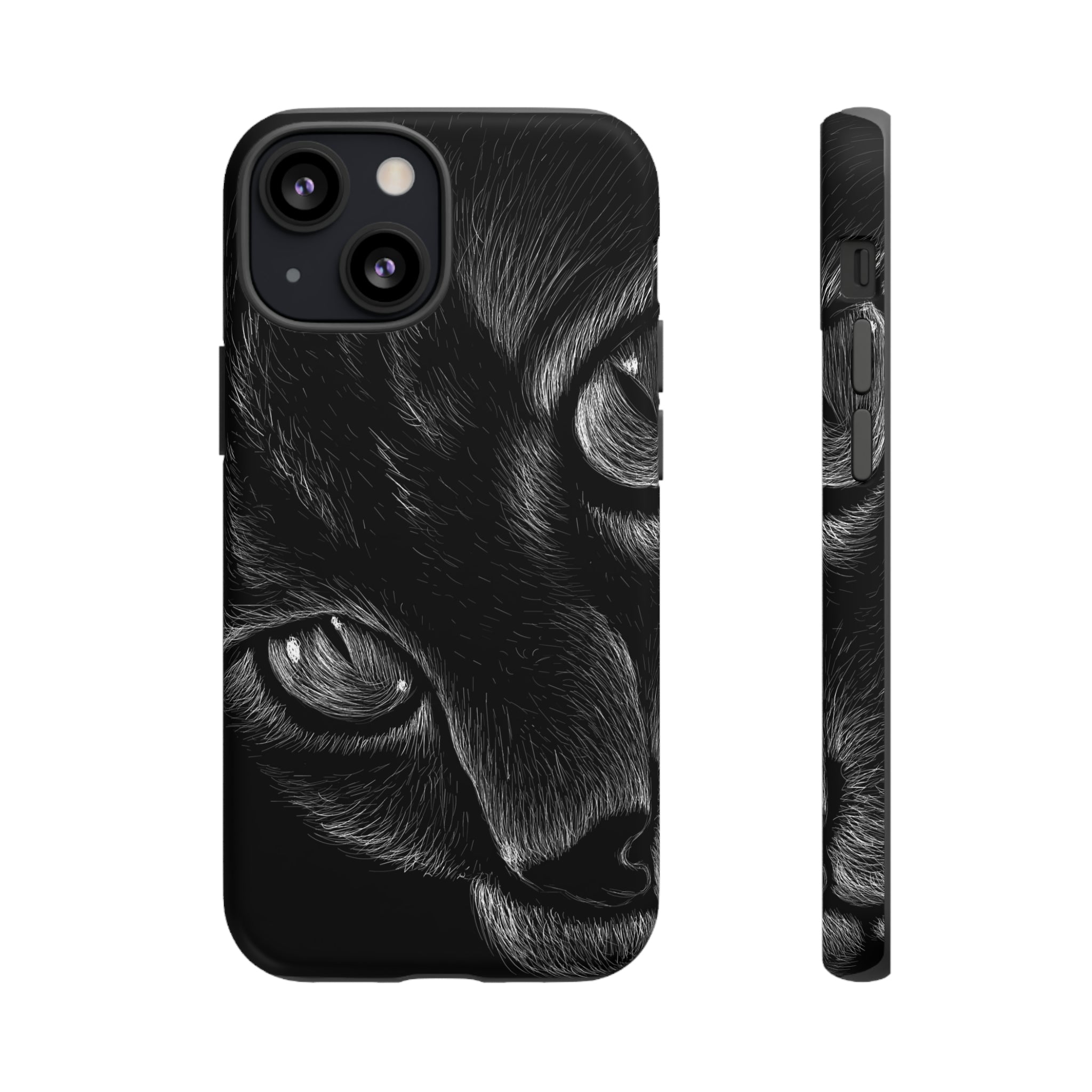 Pencil Drawing Cat - Protective Phone Case