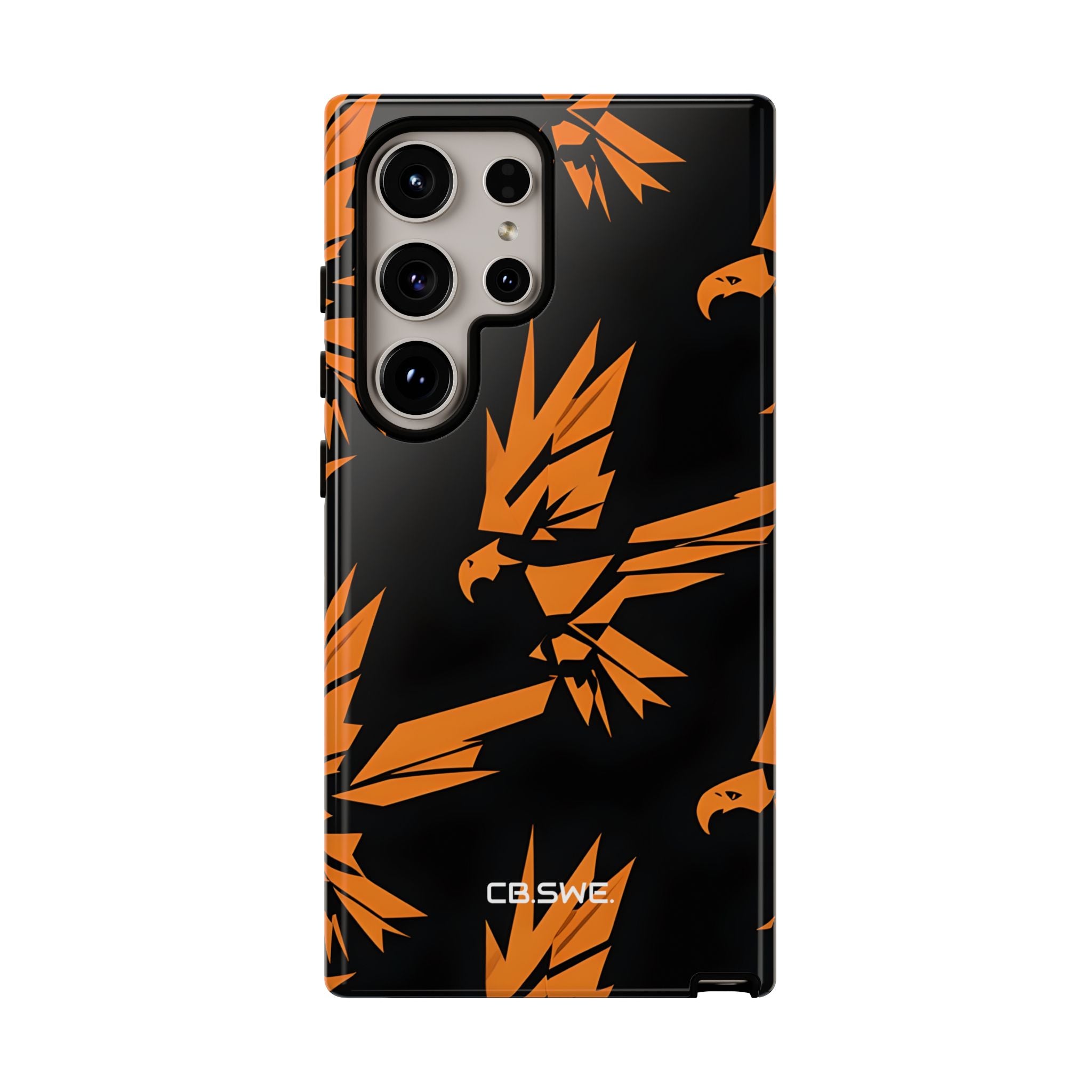 Amber Orange Stylized Eagle Sticker Samsung S24 - Tough