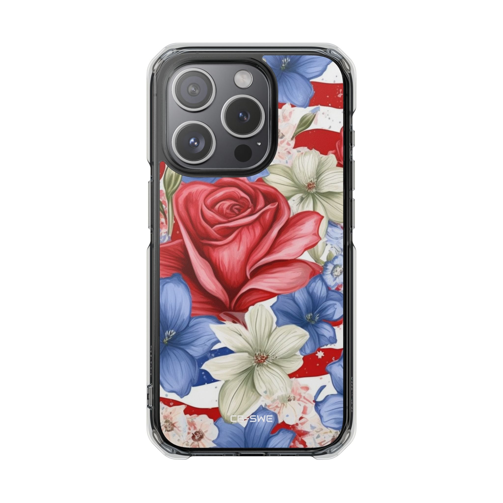 Roses Embrace Stripes iPhone Case - Impact