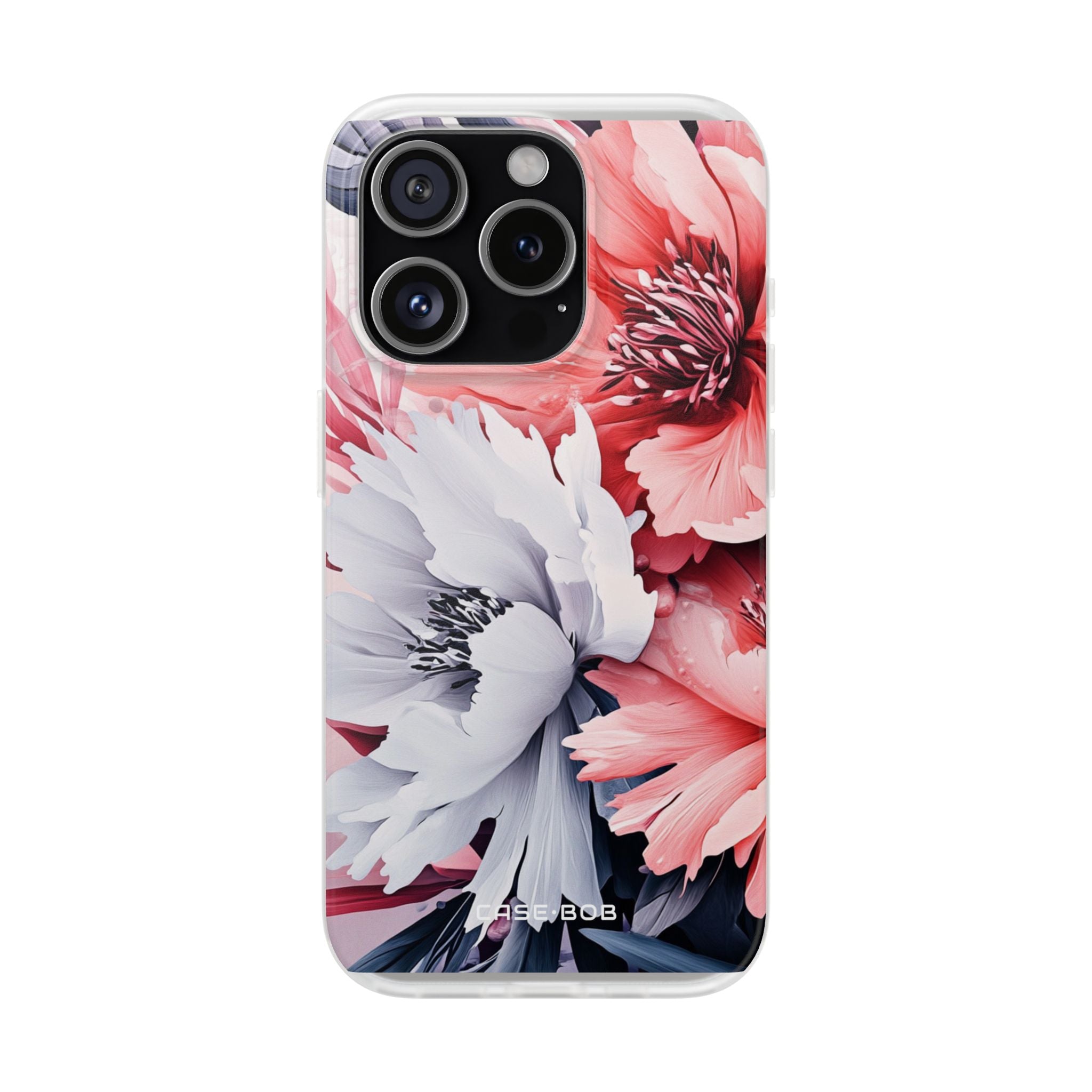 Coral Bloom iPhone 15 Pro Case - Soft