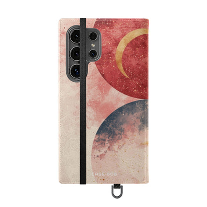 Golden Crescents Crimson - Samsung S24 Ultra Case - Wallet