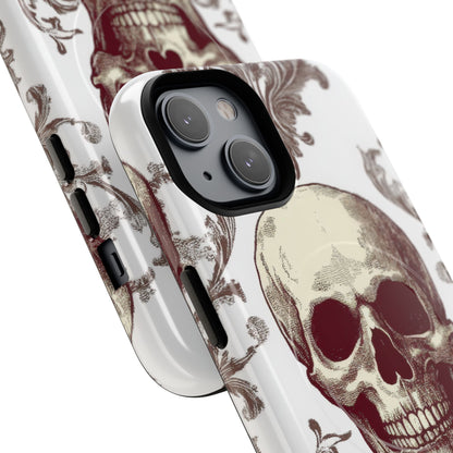 Gothic Skulls and Ornate Foliage iPhone 14 | Tough+ Phone Case