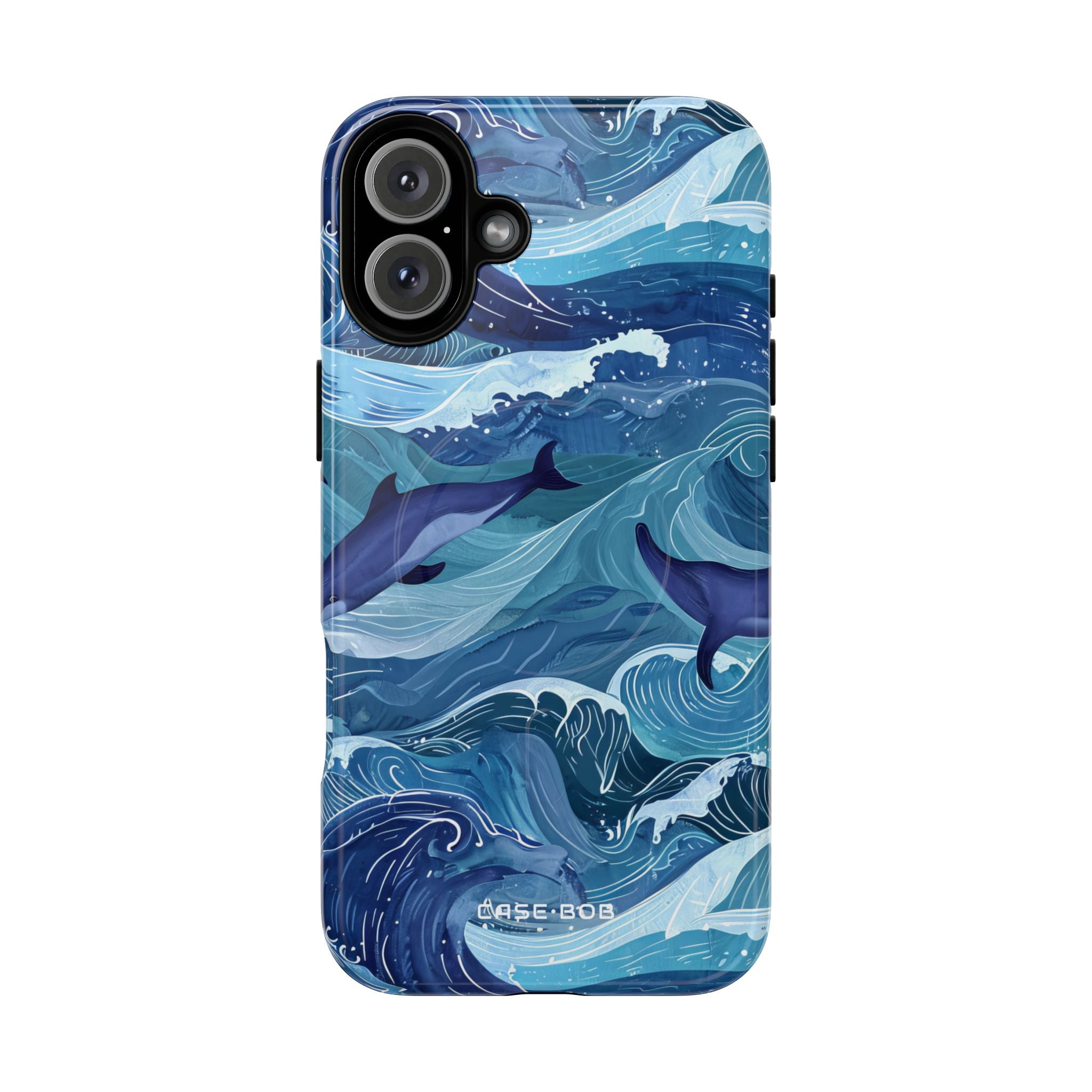 Dolphin Waves iPhone 16 Plus Case - Tough+