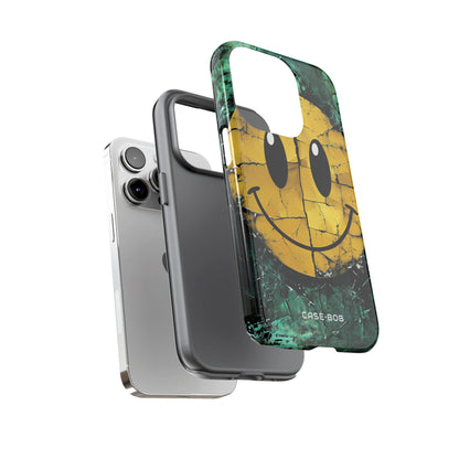 Cracked Smiley iPhone 14 Pro Case - Tough