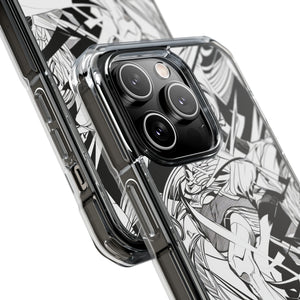 Dynamic Court Noir - Phone Case for iPhone (Clear Impact - Magnetic)