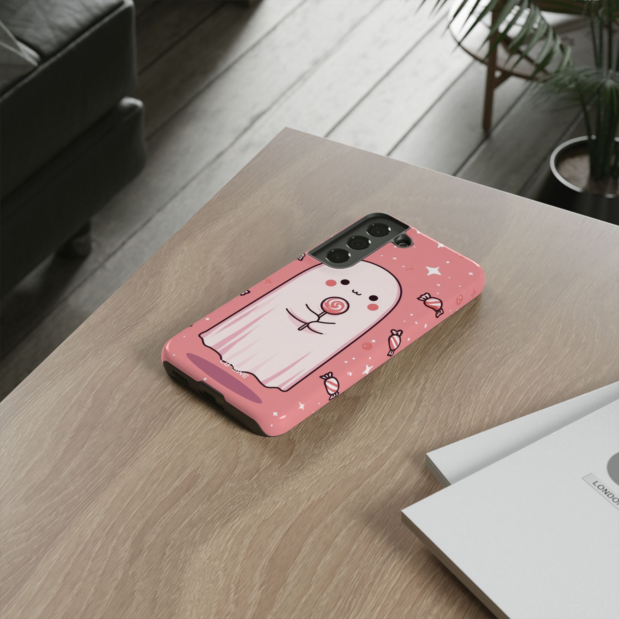 Cute Ghost Holds Candy - Samsung Case