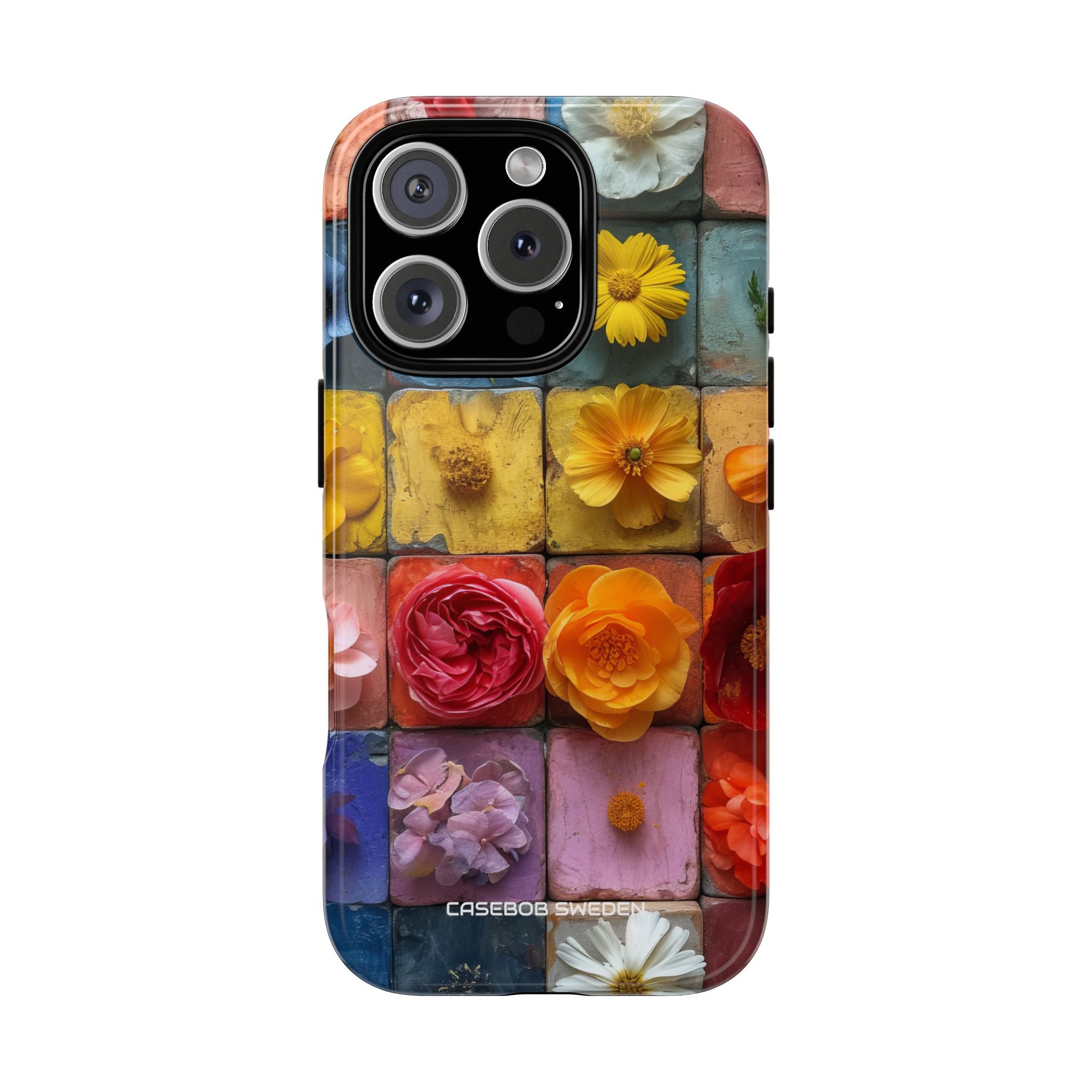 Vibrant Floral Tiles - Tough iPhone 16 Phone Case