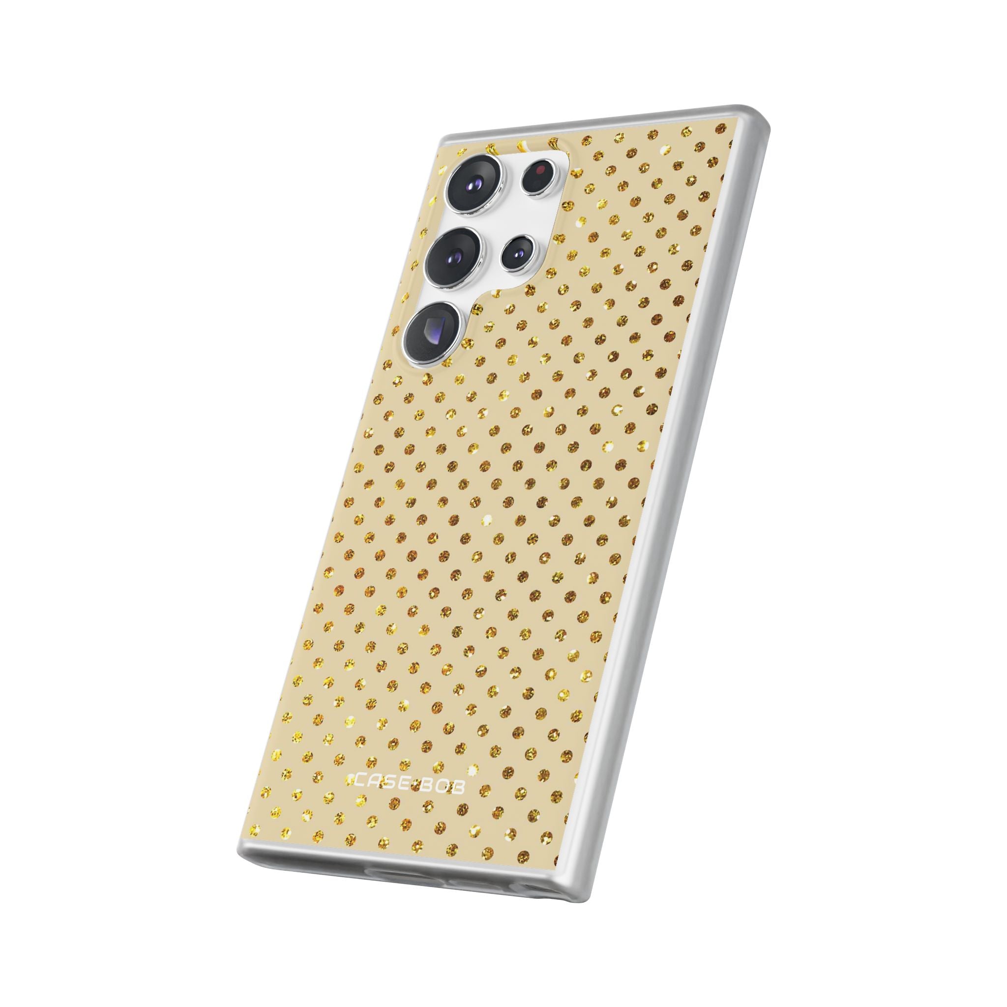 Gold Sparkle Grid Samsung S23 Ultra Case - Soft