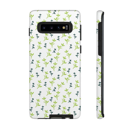 White Flower Pattern - Protective Phone Case