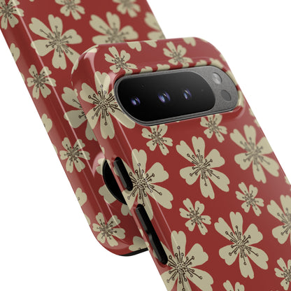Retro Red Florals - Google Pixel Case