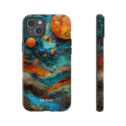 Dreamlike Fantasy Landscape Mixed Media Art iPhone 15 - Tough