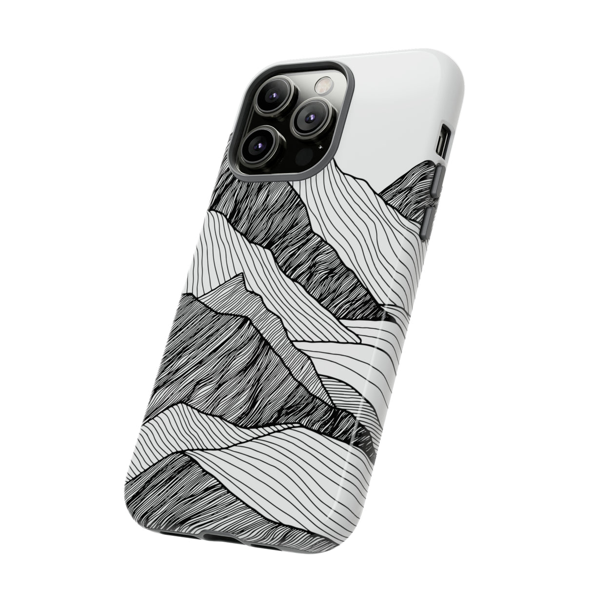 Abstract Mountain Line Art - Protective Phone Case