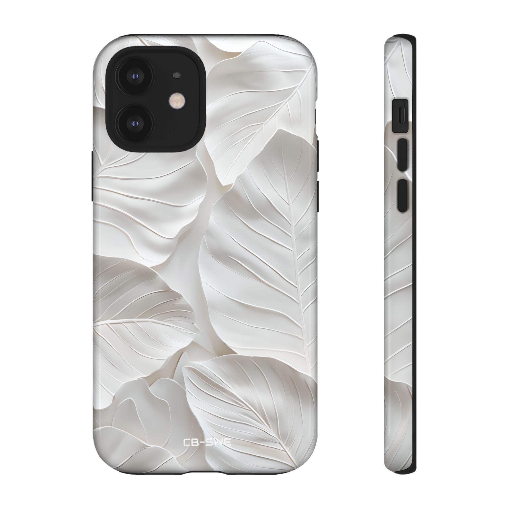 Elegant Leaf Relief - iPhone Case