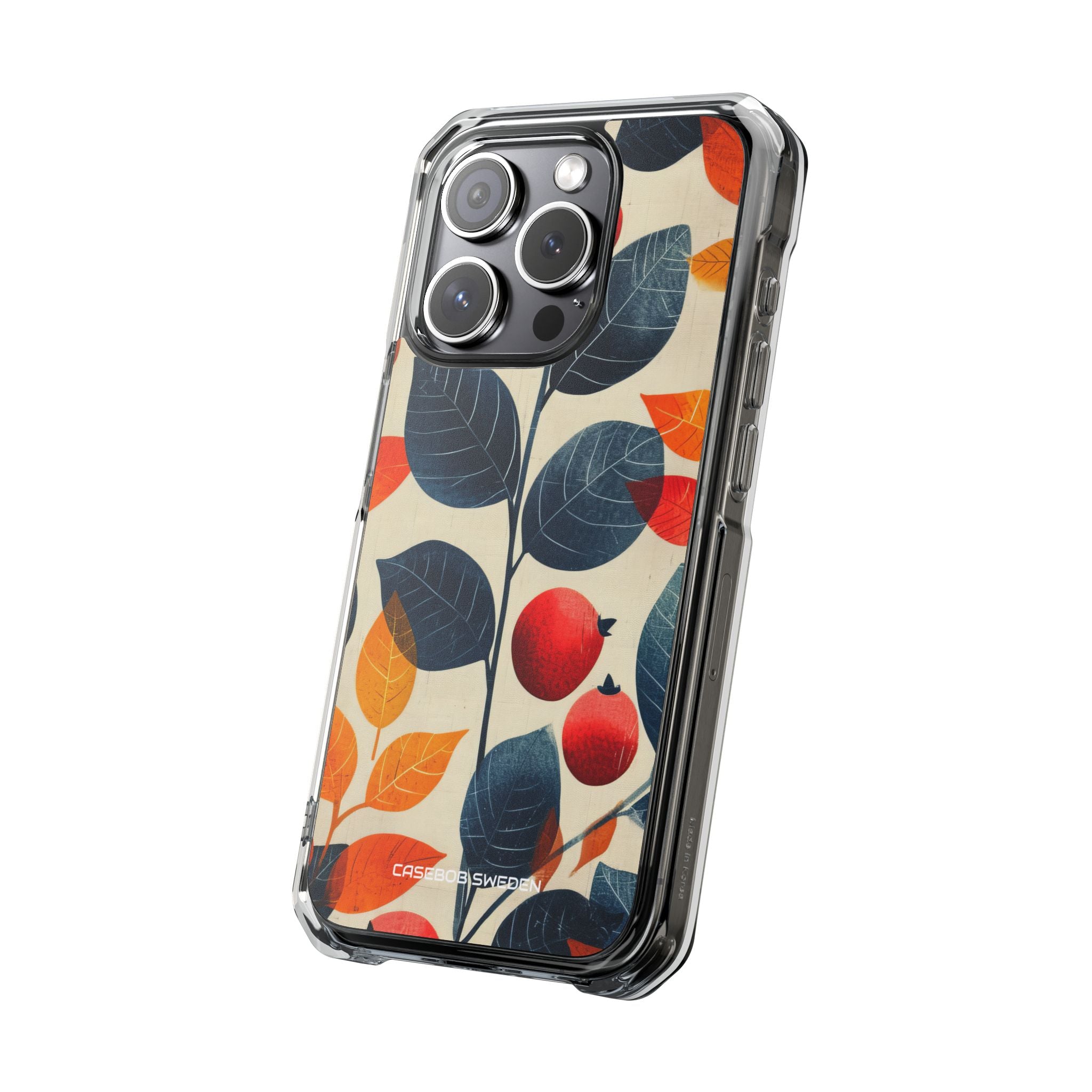 Autumn Nature Pattern - Clear Impact iPhone 15 Phone Case