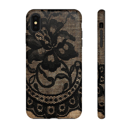 Broomrose Gothic Flower - Protective Phone Case