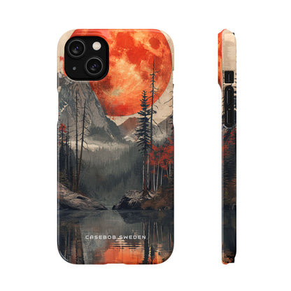 Celestial Glow Over Reflective Landscape iPhone 14 - Slim Phone Case