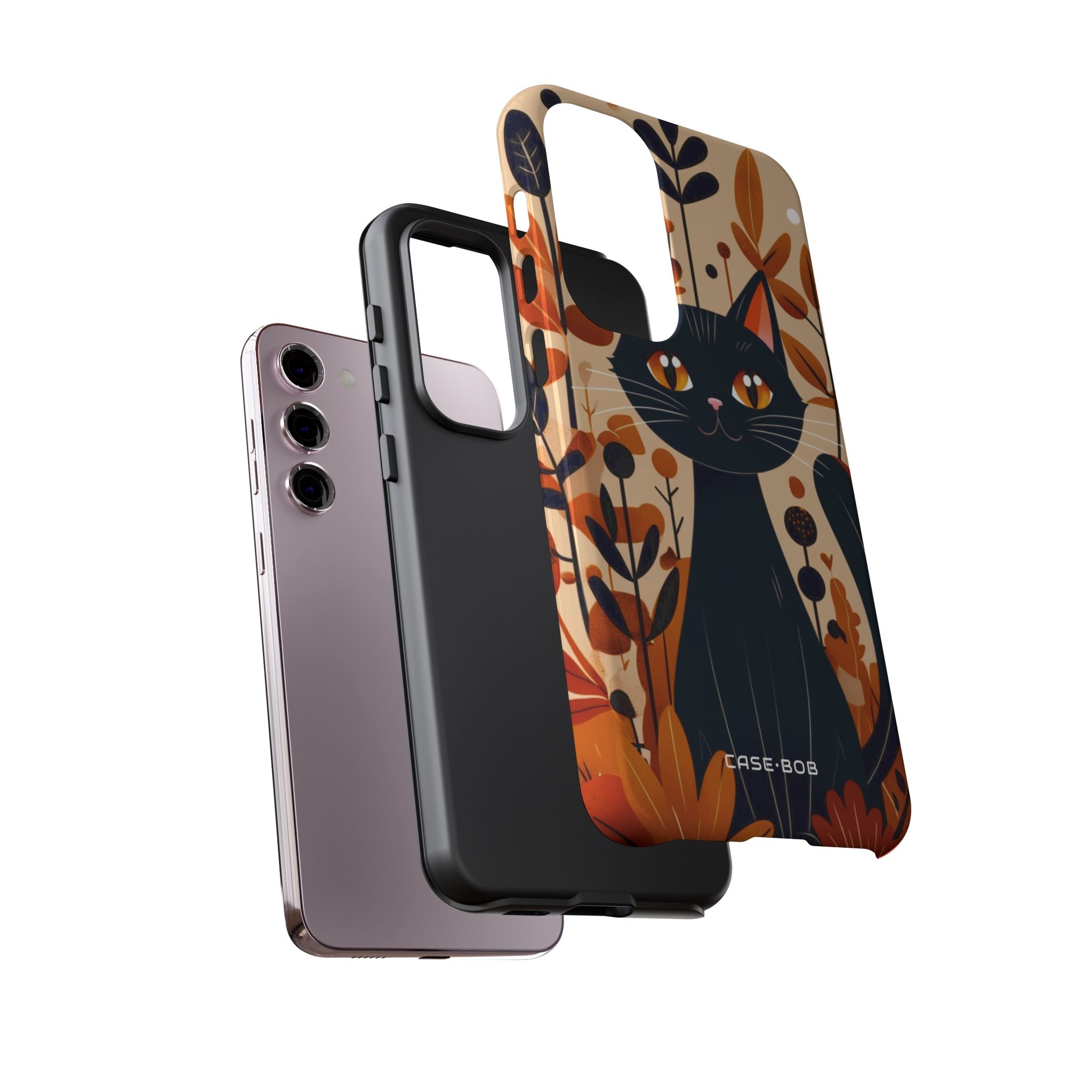 Black Cat Glow Samsung S23 Plus Case - Tough