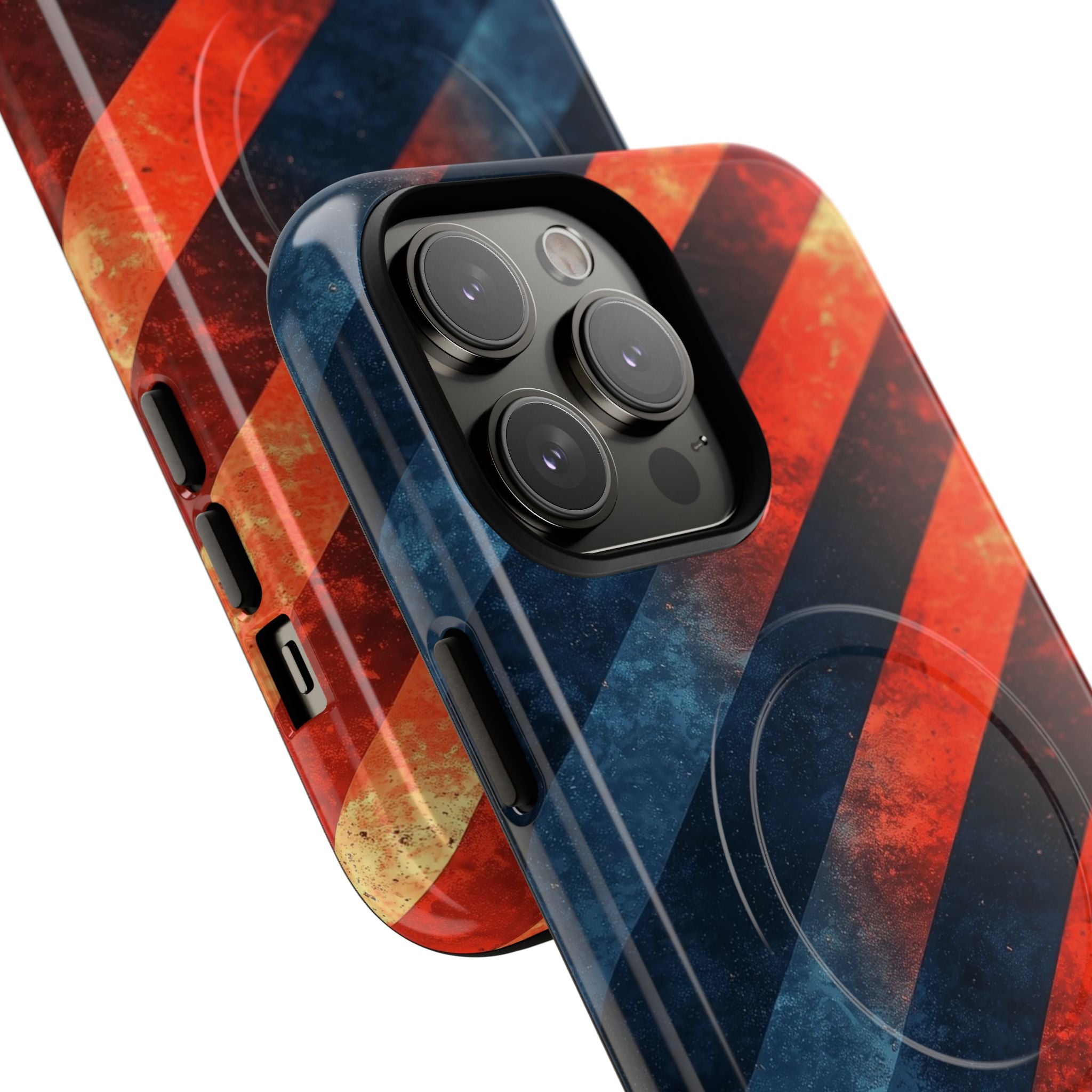 Diagonal Stripes Blaze iPhone 14 Pro Max Case - Tough+