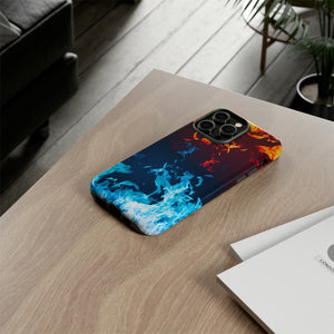 Red & Blue Flames - Protective Phone Case