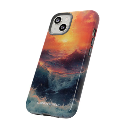 Ocean Sunset Waves - Tough iPhone 14 Phone Case