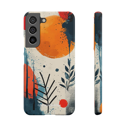 Orange Blue Splash - Slim Samsung S22 Phone Case