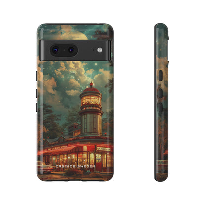 Vintage Moonlit Diner Fantasy Google Pixel 7 - Tough Phone Case