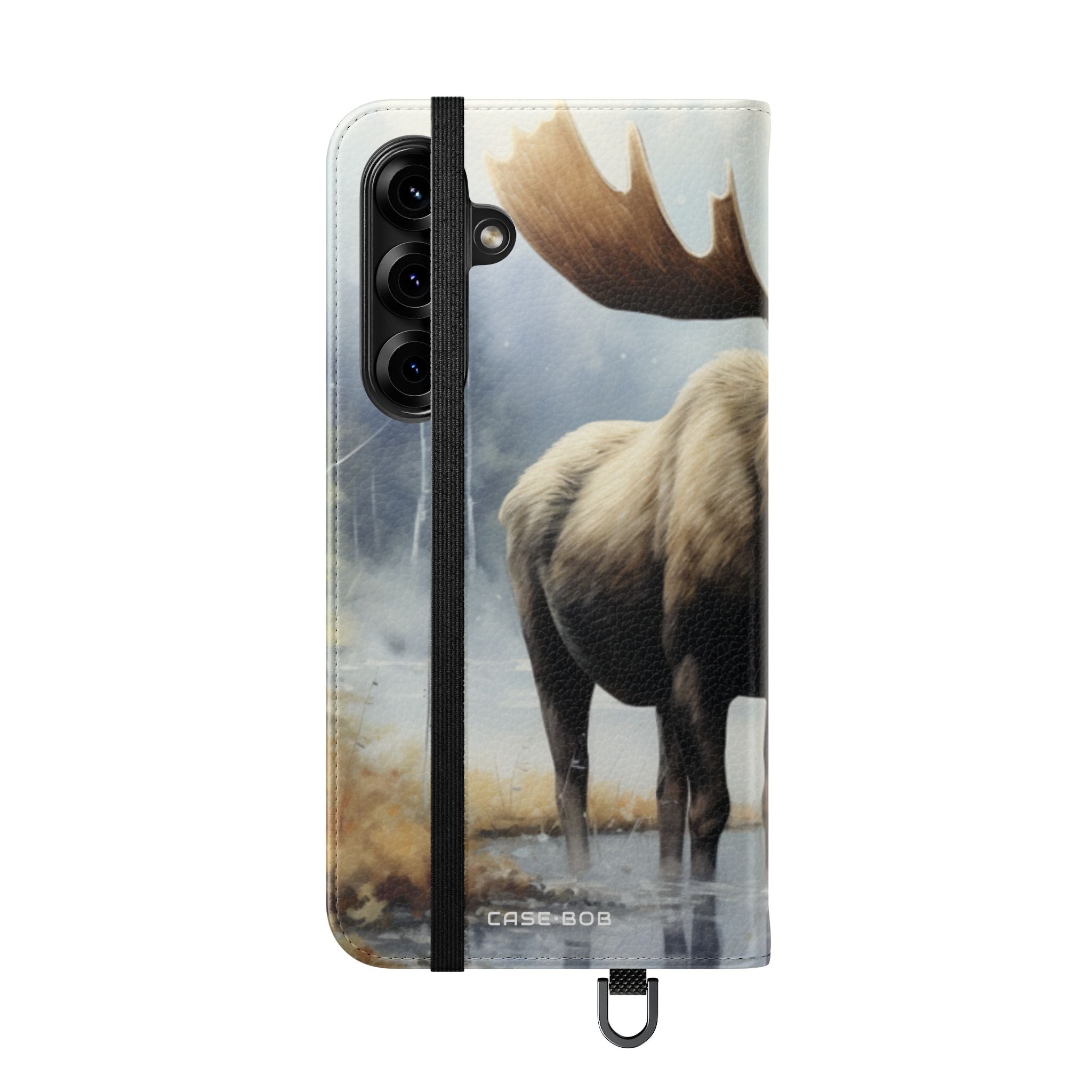 Misty Moose Reflection - Samsung S25+ Case - Lompakkokotelo