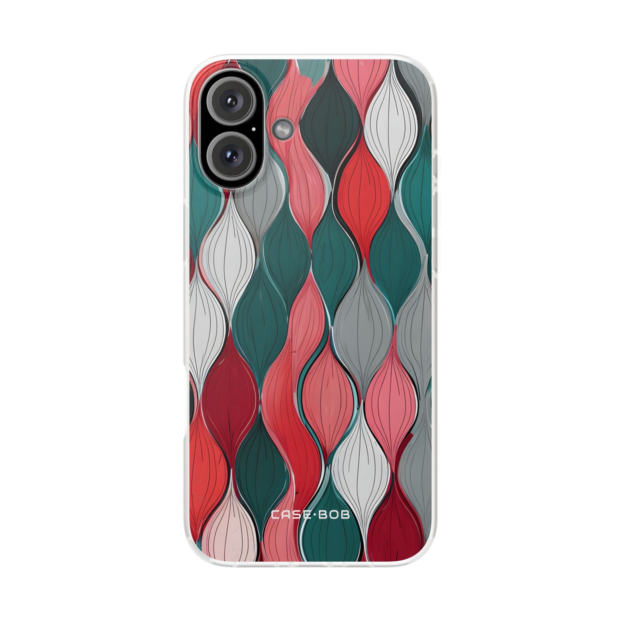 Leaf Cascade Teal iPhone 16 Plus Case - Soft