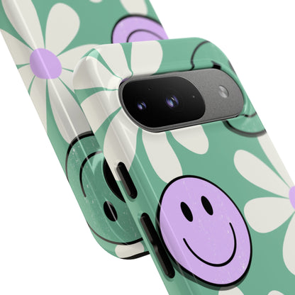 Smiley Daisy Glow Google Pixel 9 Case - Tough