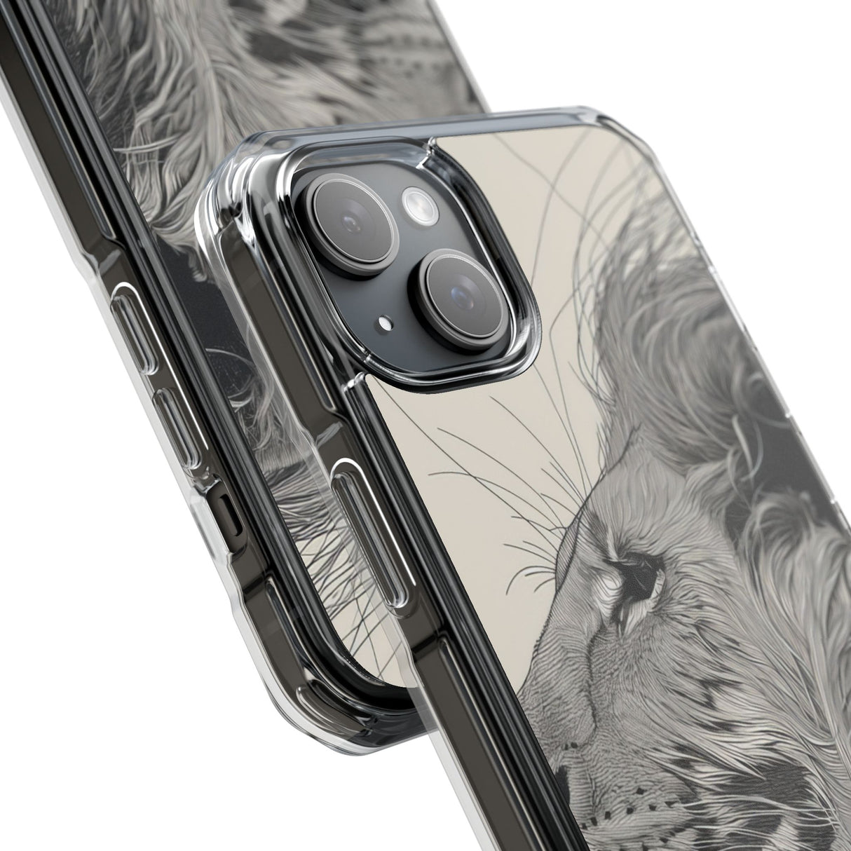 Majestic Linework - Phone Case for iPhone (Clear Impact - Magnetic)