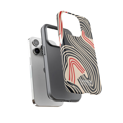 Wavy Red Flow iPhone 14 - Tough