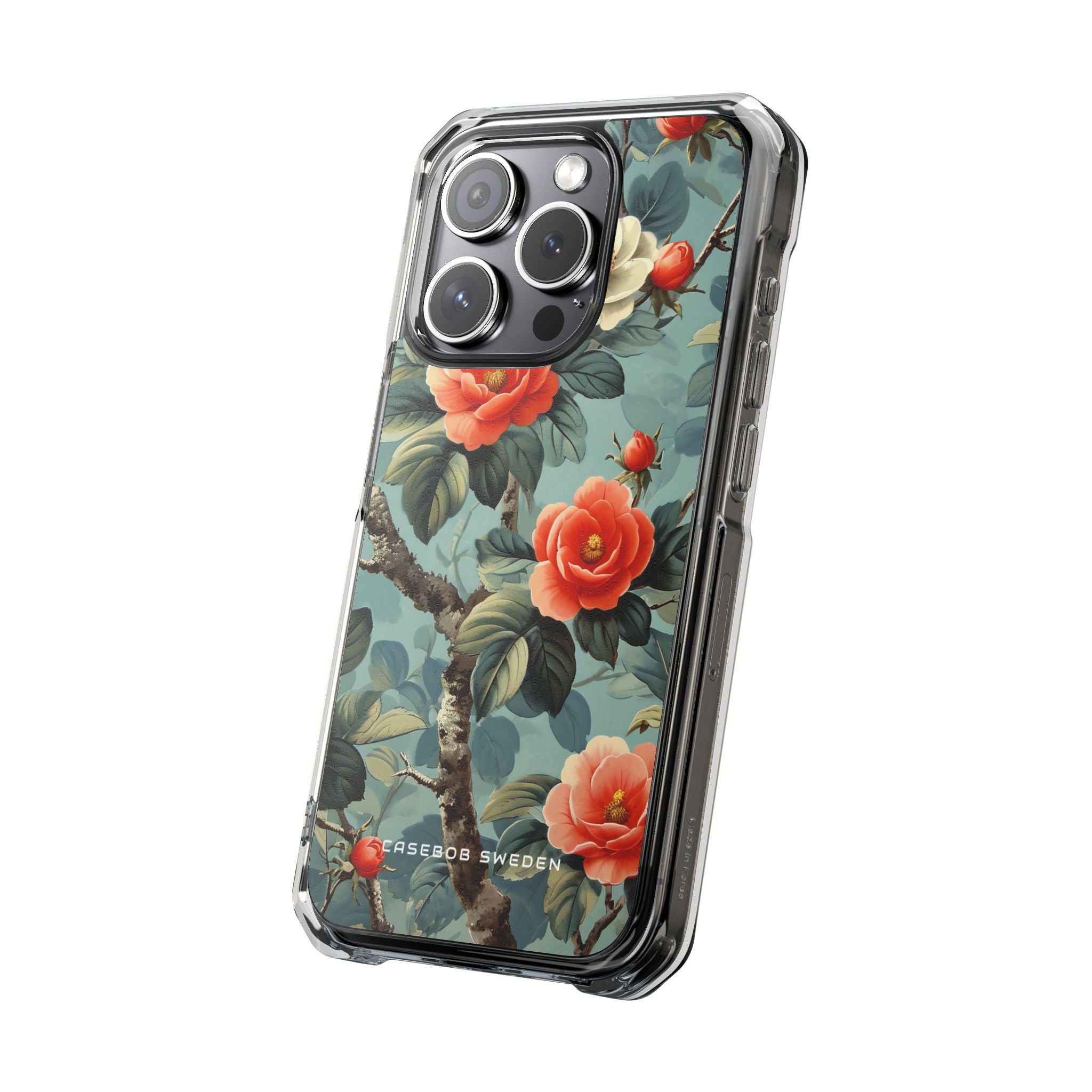 Vintage Floral Romance iPhone 15 - Clear Impact Phone Case