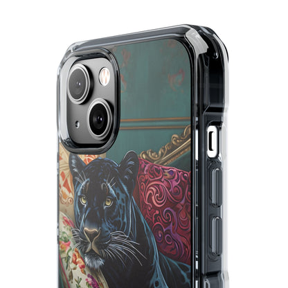 Panther on Vintage Chaise iPhone Case - Impact