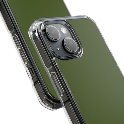 Dark Moss Green - Clear Impact Case for iPhone