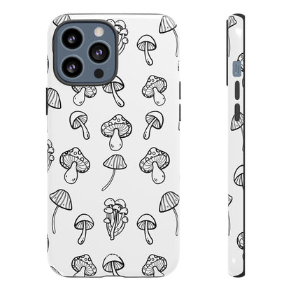Mushroom Line Play - iPhone Case