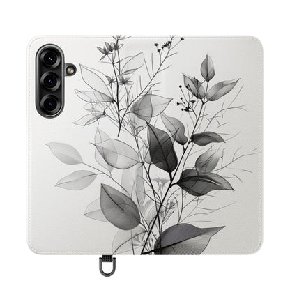 Silver Leaves - Samsung S25 Case - Wallet
