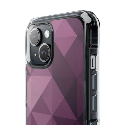 Paarse geometrische mozaïek iPhone 15 - Impact Clear+