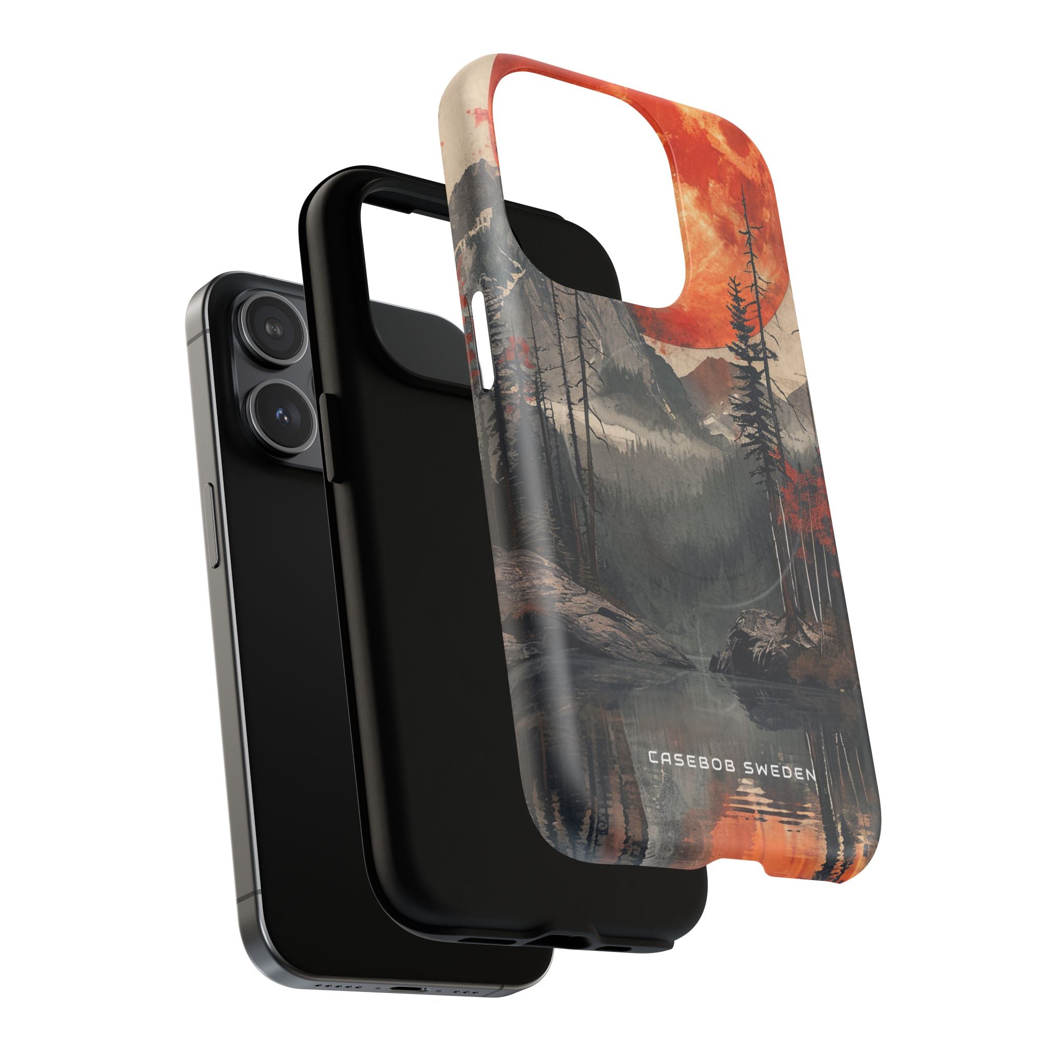 Celestial Glow Over Reflective Landscape iPhone 15 | Tough+ Phone Case