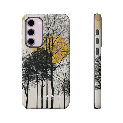 Silhuetter av gyllene skog Samsung S23 – Tough